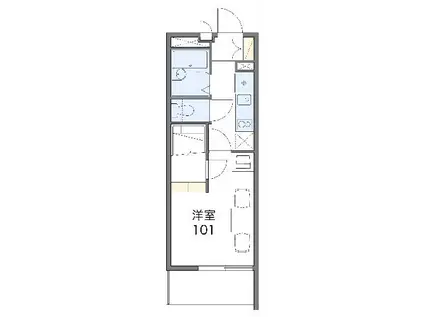レオパレスKANOKOⅡ(1K/1階)の間取り写真