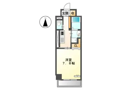 メゾン ミール(1K/4階)の間取り写真