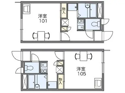 レオパレス高蔵(1K/2階)の間取り写真