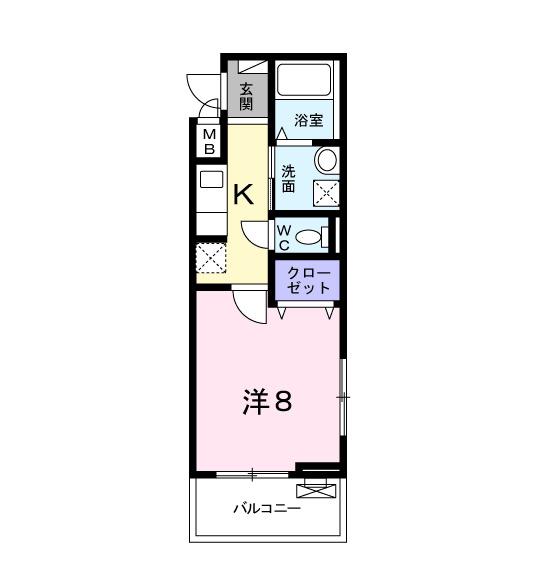 ハーバルハウス(1K/3階)の間取り写真
