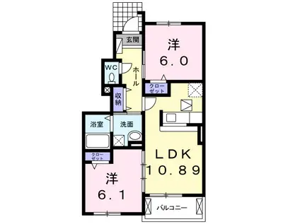 IL FIORE(2LDK/1階)の間取り写真