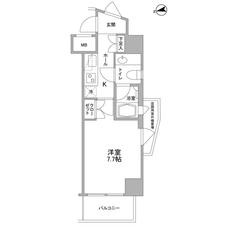 コンフォリア東中野DEUX 6階階 間取り