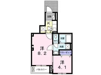セピアコート宮前Ⅰ(2K/1階)の間取り写真