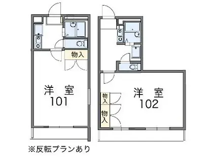 レオパレスタカダ(1K/1階)の間取り写真