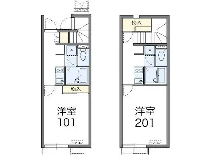レオネクストみやび(1K/1階)の間取り写真
