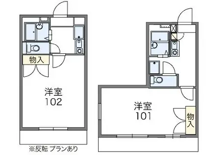 レオパレス宮久保(1K/3階)の間取り写真