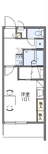 レオパレス南四日市(1K/3階)の間取り写真
