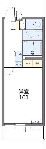 レオネクストカルミア(1K/2階)の間取り写真