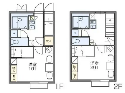 レオパレス星越(1K/2階)の間取り写真