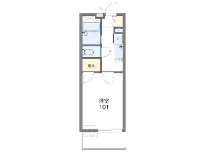 レオパレスプランドール鶴見(1K/2階)の間取り写真