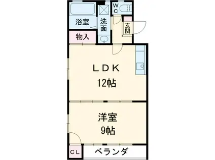 第二黒潮ビル金沢文庫ハイツ(1LDK/1階)の間取り写真