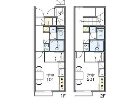 レオパレスサザンクロスA(1K/2階)の間取り写真
