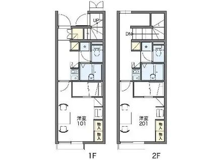 レオパレスIZUMI Ⅰ(1K/2階)の間取り写真