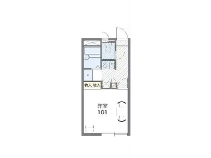 レオパレスLUMIERE(1K/2階)の間取り写真