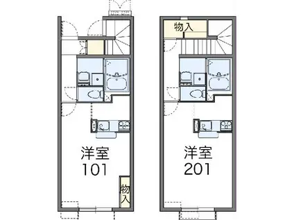 レオネクストすみれ(1K/2階)の間取り写真