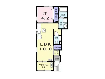 メゾン・ド・エトワールⅡ(1LDK/1階)の間取り写真