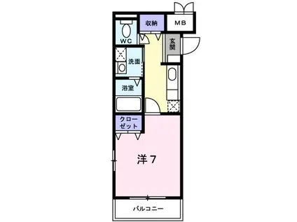 パレス マーメイド(1K/1階)の間取り写真