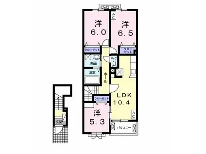 ブリーズアイ A(3LDK/2階)の間取り写真