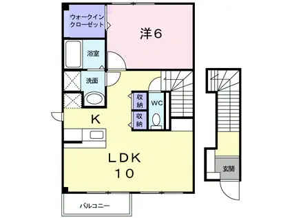 グレースランタナⅡ(1LDK/2階)の間取り写真
