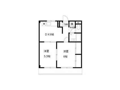 ヴィラグランデールA(2DK/1階)の間取り写真