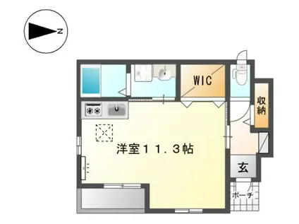 コンフォール(ワンルーム/1階)の間取り写真