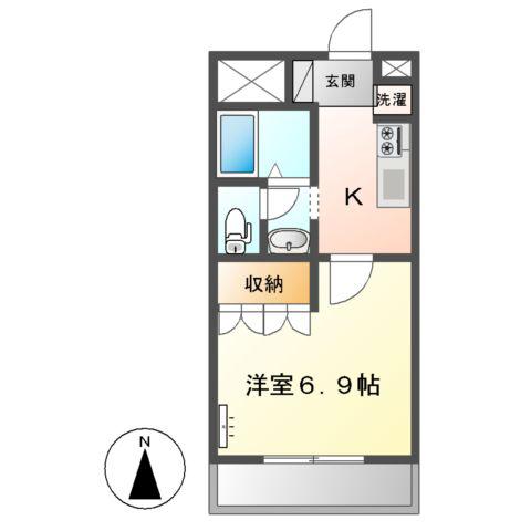 エクシードⅡ(1K/2階)の間取り写真