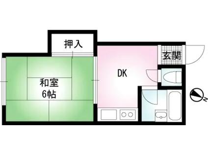 八景台荘(1K/1階)の間取り写真