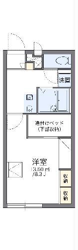レオパレス朝日B(1K/2階)の間取り写真