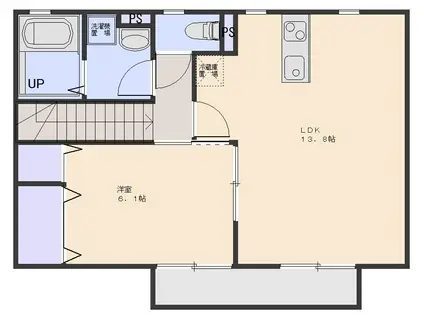 ハイツSHELF(1LDK/2階)の間取り写真