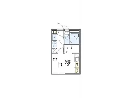 レオパレス横田レジデンス(1K/1階)の間取り写真