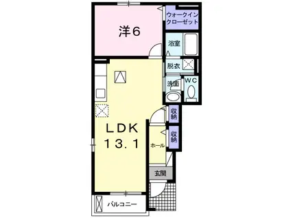 サンリットレジデンス Ⅰ(1LDK/1階)の間取り写真