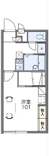 レオパレスメルベーユ(1K/2階)の間取り写真