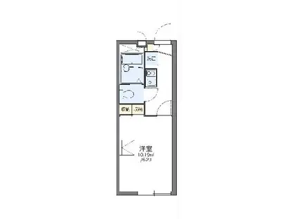 レオパレスMUSASHI2(1K/1階)の間取り写真
