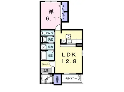 ドリーム三田 A(1LDK/1階)の間取り写真