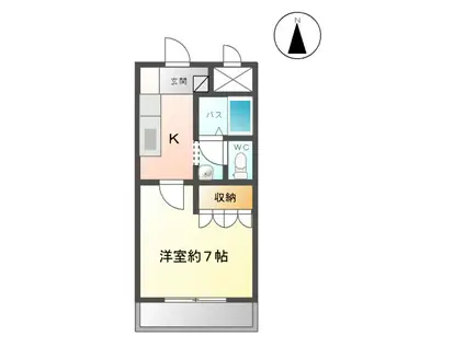 ラ メゾン ド ショコラ(1K/2階)の間取り写真