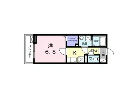 ルミエール・扇(1K/3階)の間取り写真