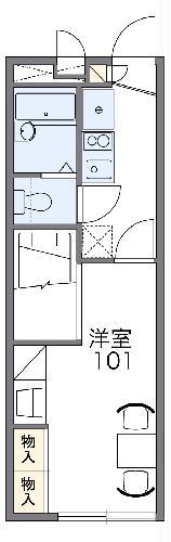 レオパレス高浜(1K/1階)の間取り写真