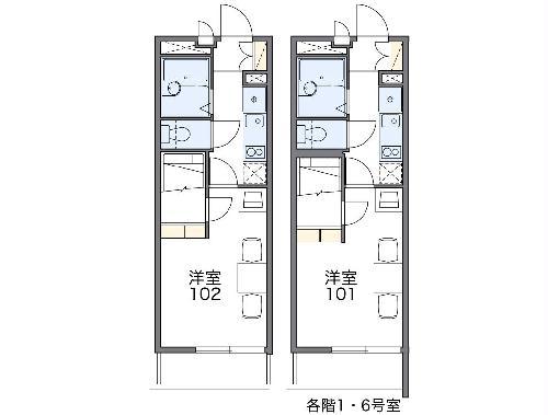 レオパレスゆきⅡ(1K/3階)の間取り写真