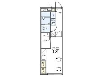 レオパレスクリアコート城東(1K/1階)の間取り写真