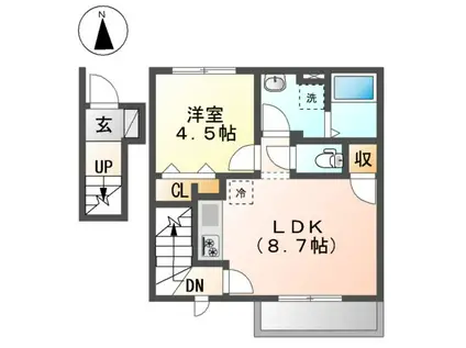 ORION GARDEN ーオリオンガーデンー(1LDK/2階)の間取り写真