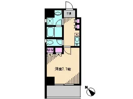 グリーンリーフ オオツカ(1K/6階)の間取り写真