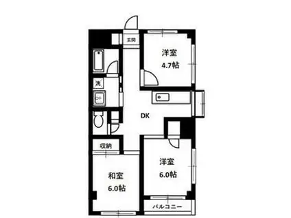 東海第5マンション(3DK/3階)の間取り写真