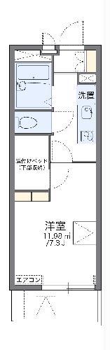 レオパレスアークテラス(1K/1階)の間取り写真