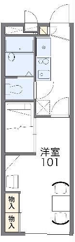 レオパレスアスカ(1K/2階)の間取り写真
