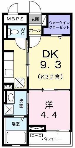 カーサ プラシードⅡ(1LDK/2階)の間取り写真