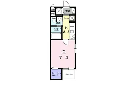 レクセラ 3号棟(1K/3階)の間取り写真