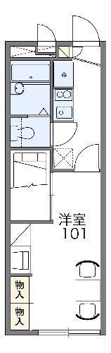 レオパレスワイズ(1K/2階)の間取り写真