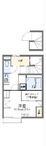 レオパレス筒尾(1K/2階)の間取り写真