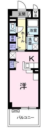 サンリットW1棟(ワンルーム/3階)の間取り写真