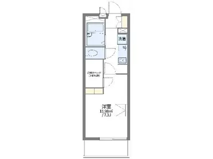 レオパレス苺(1K/2階)の間取り写真